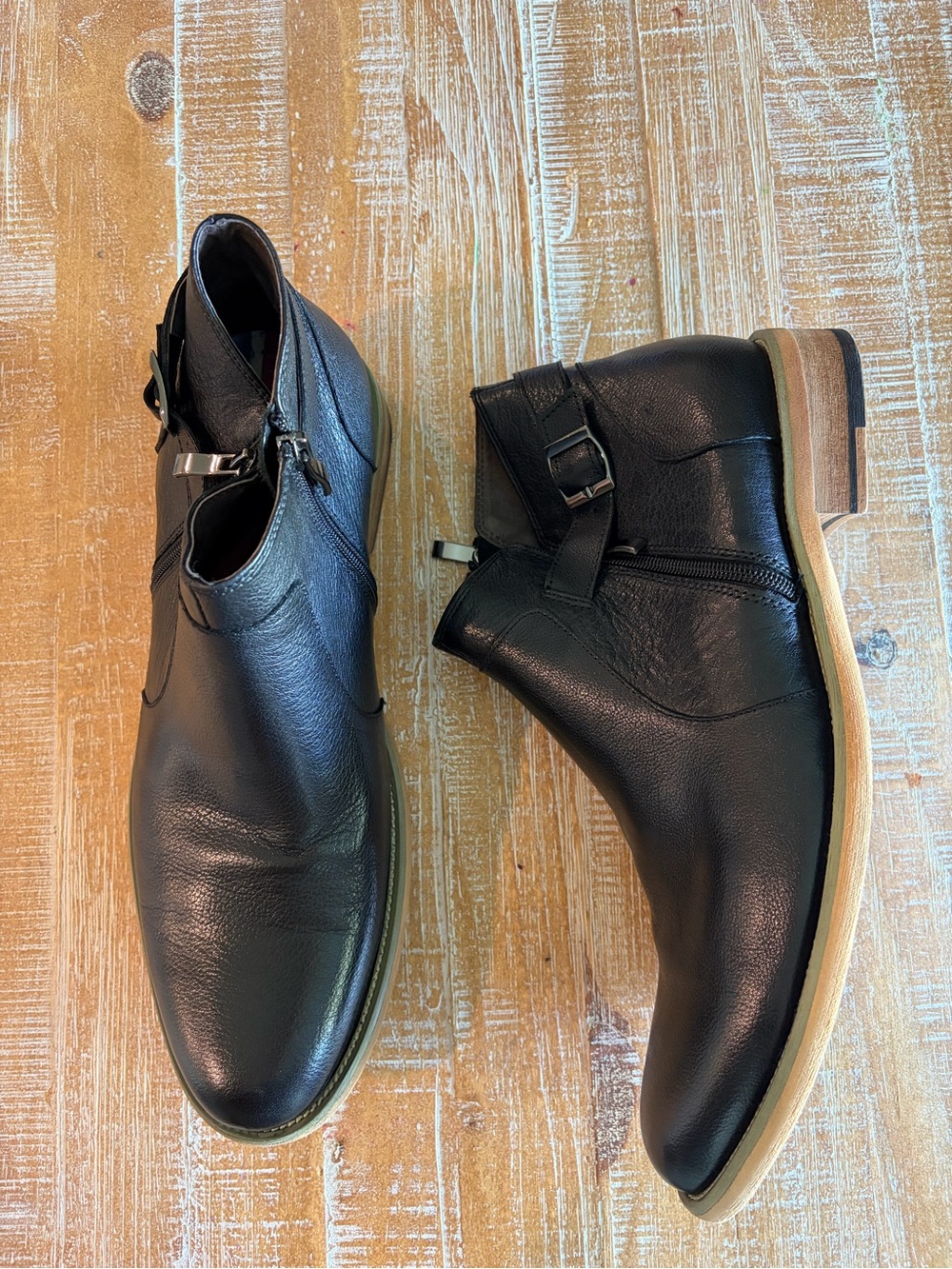 English Laundry Men's Teddy Chelsea Boots Black Leather Size 11.5 NWOB